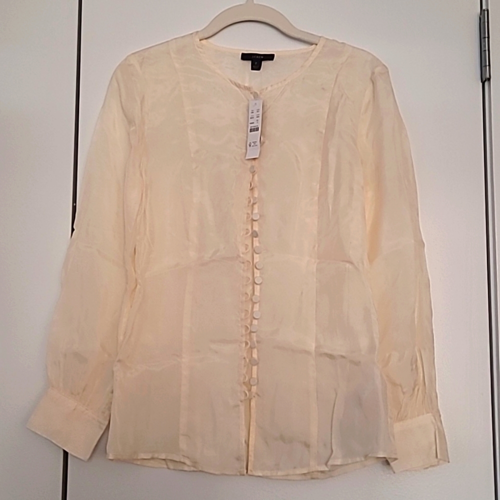 J. Crew Buttoned LS Blouse